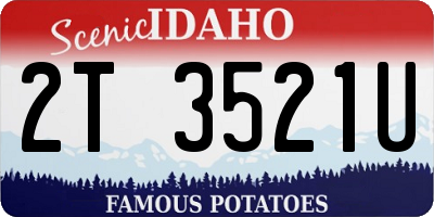 ID license plate 2T3521U