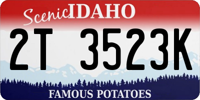 ID license plate 2T3523K
