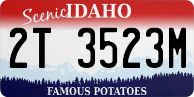ID license plate 2T3523M