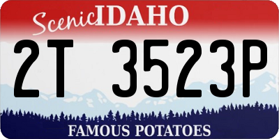 ID license plate 2T3523P