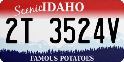 ID license plate 2T3524V