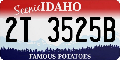 ID license plate 2T3525B