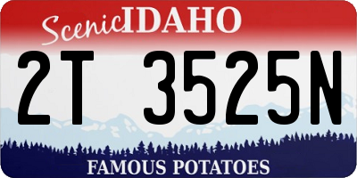 ID license plate 2T3525N