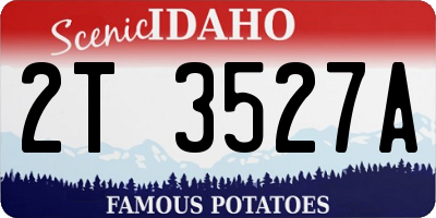 ID license plate 2T3527A