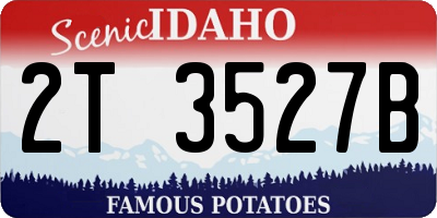 ID license plate 2T3527B