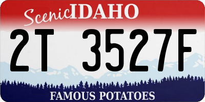 ID license plate 2T3527F