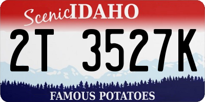 ID license plate 2T3527K