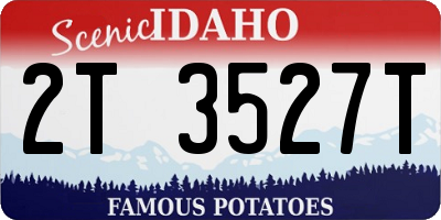 ID license plate 2T3527T