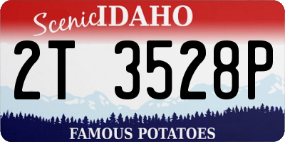 ID license plate 2T3528P