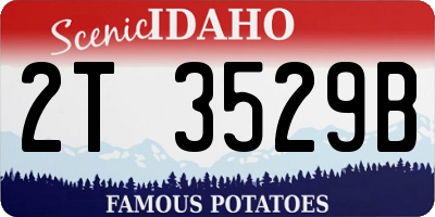 ID license plate 2T3529B