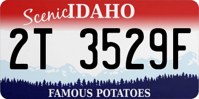 ID license plate 2T3529F