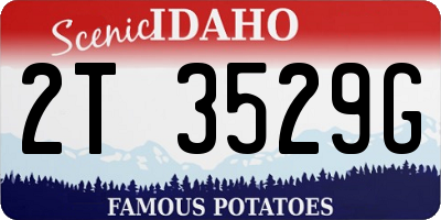ID license plate 2T3529G