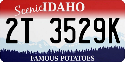 ID license plate 2T3529K