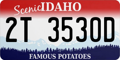 ID license plate 2T3530D