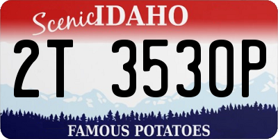ID license plate 2T3530P