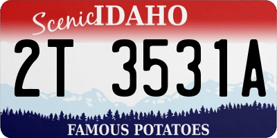 ID license plate 2T3531A