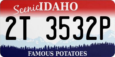 ID license plate 2T3532P