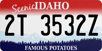 ID license plate 2T3532Z