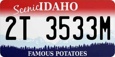 ID license plate 2T3533M