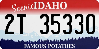 ID license plate 2T3533O