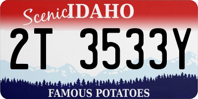 ID license plate 2T3533Y