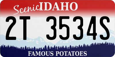 ID license plate 2T3534S