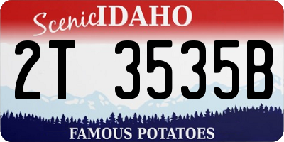 ID license plate 2T3535B