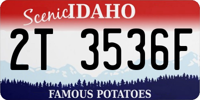 ID license plate 2T3536F