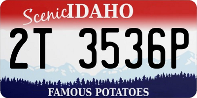 ID license plate 2T3536P