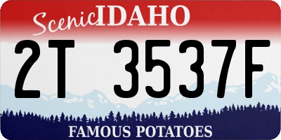 ID license plate 2T3537F