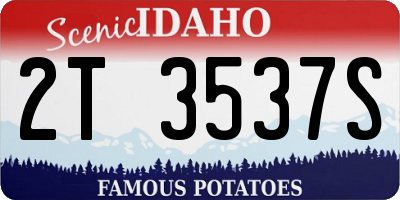 ID license plate 2T3537S