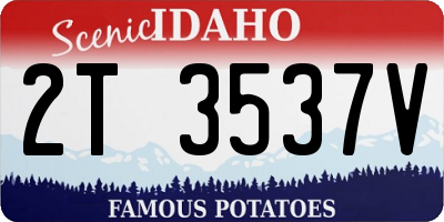 ID license plate 2T3537V