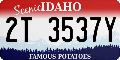 ID license plate 2T3537Y