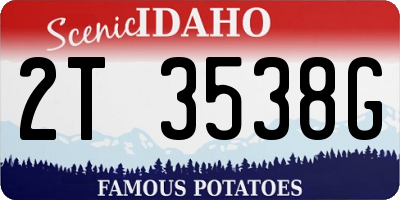 ID license plate 2T3538G
