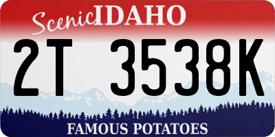 ID license plate 2T3538K