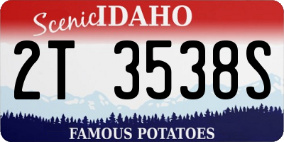 ID license plate 2T3538S