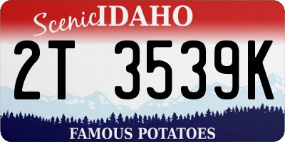 ID license plate 2T3539K