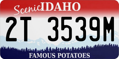 ID license plate 2T3539M