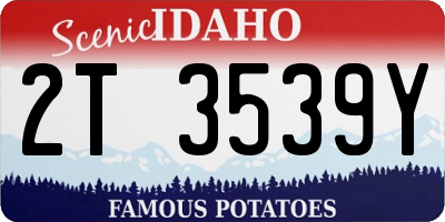 ID license plate 2T3539Y