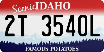 ID license plate 2T3540L