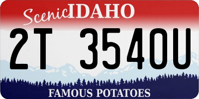 ID license plate 2T3540U
