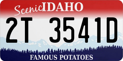 ID license plate 2T3541D