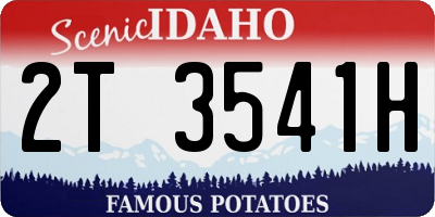 ID license plate 2T3541H
