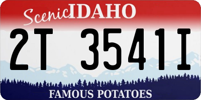 ID license plate 2T3541I