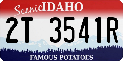 ID license plate 2T3541R