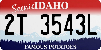 ID license plate 2T3543L