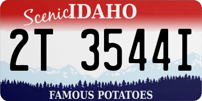 ID license plate 2T3544I