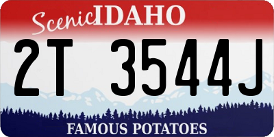 ID license plate 2T3544J
