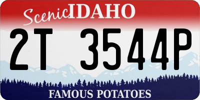 ID license plate 2T3544P