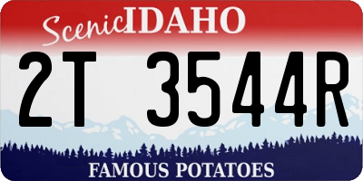 ID license plate 2T3544R